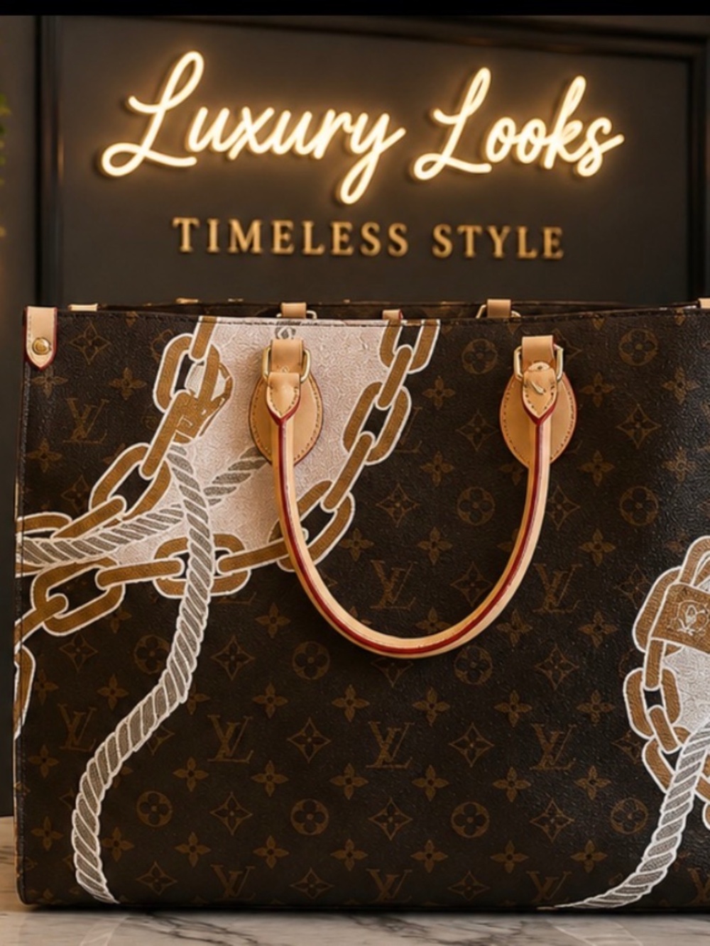 Fashion designer inspired tote